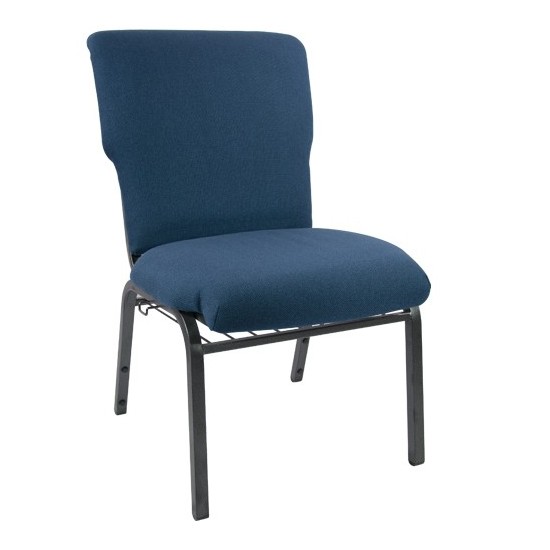 Advantage Navy Discount Church Chair - 21 in. Wide