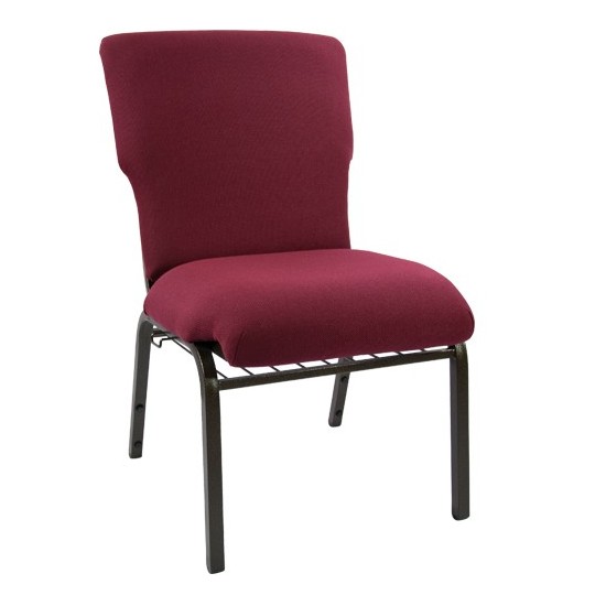 Advantage Maroon Discount Church Chair - 21 in. Wide