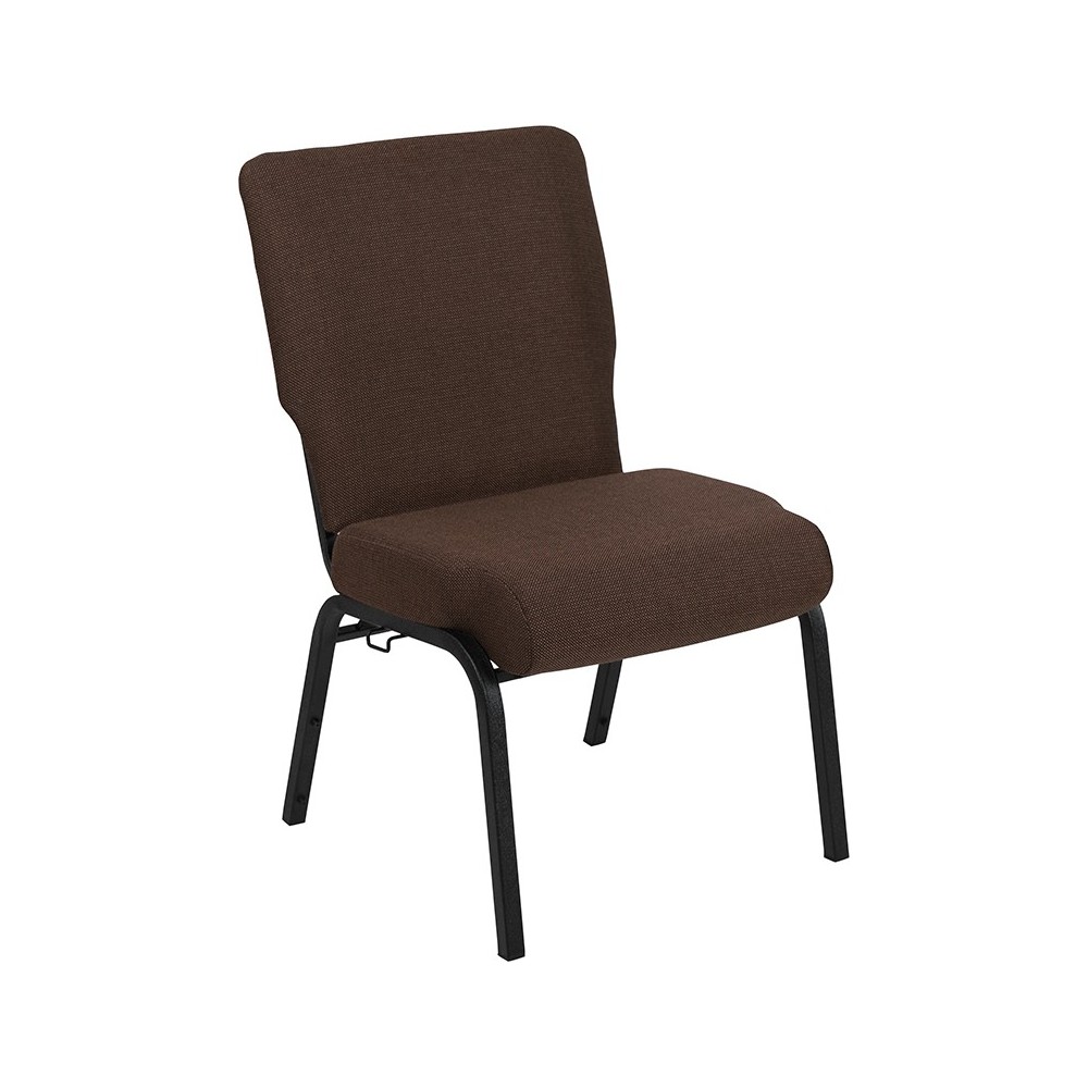 Advantage 20.5 in. Java Molded Foam Church Chair with Book Rack Advantage 20.5 in. Java Molded Foam Church Chair with Book Rack