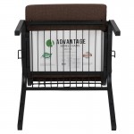 Advantage 20.5 in. Java Molded Foam Church Chair with Book Rack