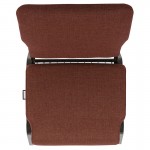 Advantage 20.5 in. Cinnamon Molded Foam Church Chair with Book Rack