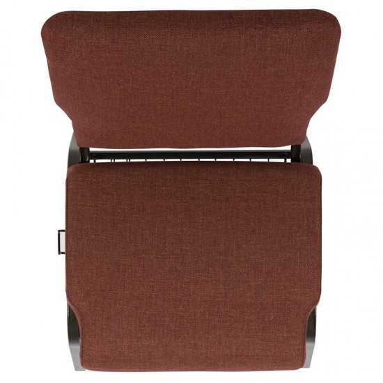 Advantage 20.5 in. Cinnamon Molded Foam Church Chair with Book Rack