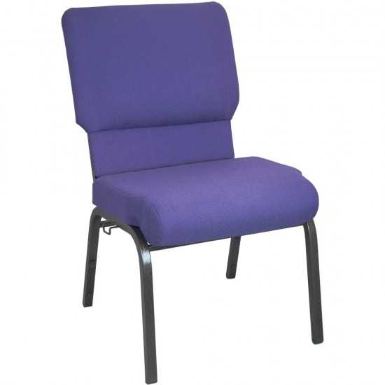 Advantage 20.5''W Stacking Sanctuary Chair in Eggplant Fabric - Gold Vein Frame