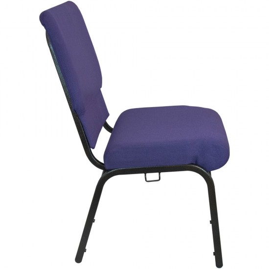 Advantage 20.5''W Stacking Sanctuary Chair in Eggplant Fabric - Gold Vein Frame