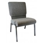 Advantage Charcoal Gray Church Chair with Book Rack 20.5 in. Wide