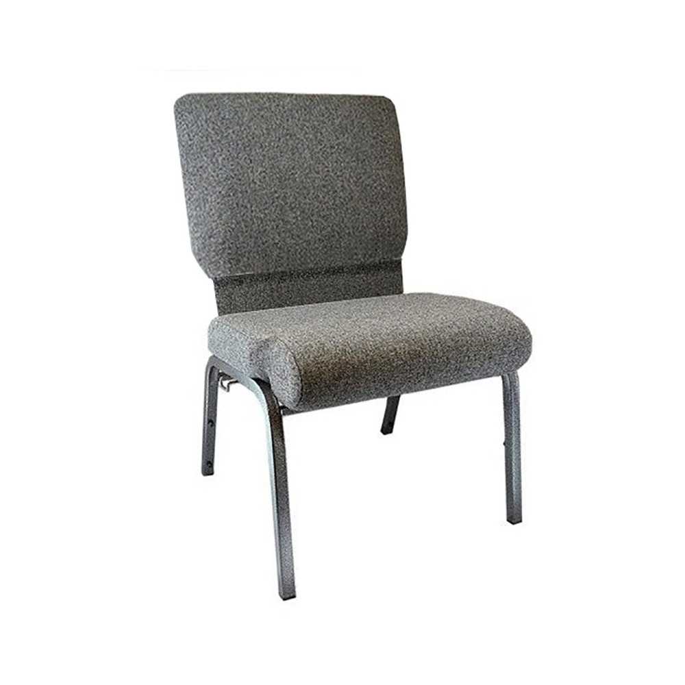 Advantage Charcoal Gray Church Chair with Book Rack 20.5 in. Wide