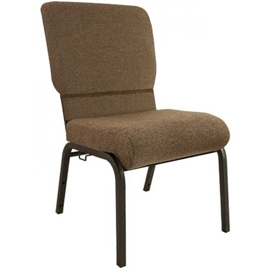 Advantage Jute Church Chair with Book Rack 20.5 in. Wide