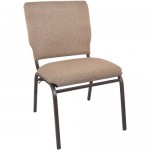 Advantage Mixed Tan Multipurpose Church Chairs - 18.5 in. Wide