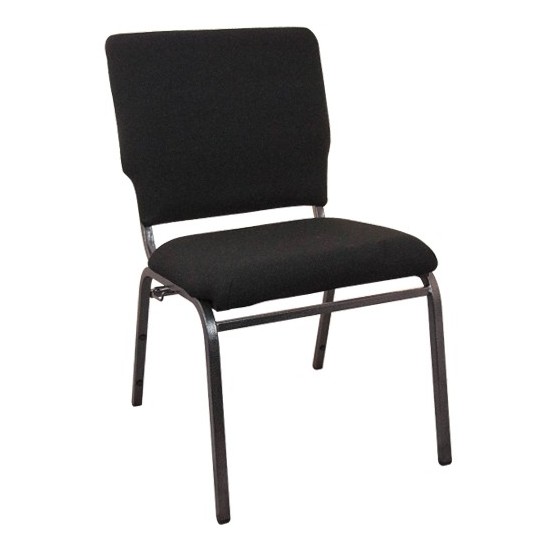 Advantage Black Multipurpose Church Chairs - 18.5 in. Wide