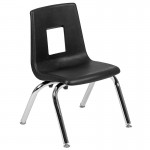 Advantage Black Student Stack School Chair - 12-inch