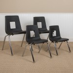 Advantage Black Student Stack School Chair - 12-inch