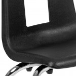 Advantage Black Student Stack School Chair - 12-inch