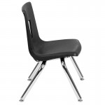 Advantage Black Student Stack School Chair - 12-inch