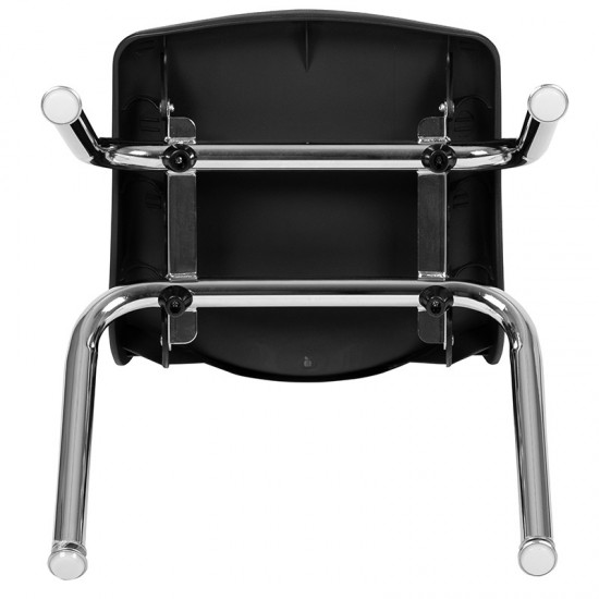 Advantage Black Student Stack School Chair - 12-inch