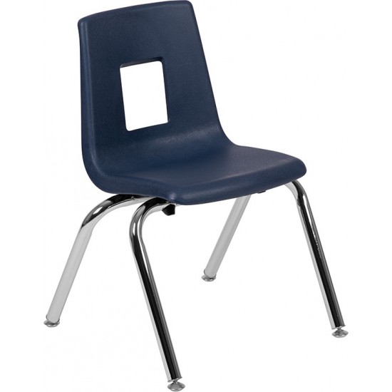 Advantage Navy Student Stack School Chair - 14-inch