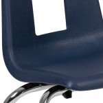 Advantage Navy Student Stack School Chair - 14-inch