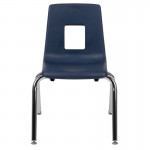 Advantage Navy Student Stack School Chair - 14-inch