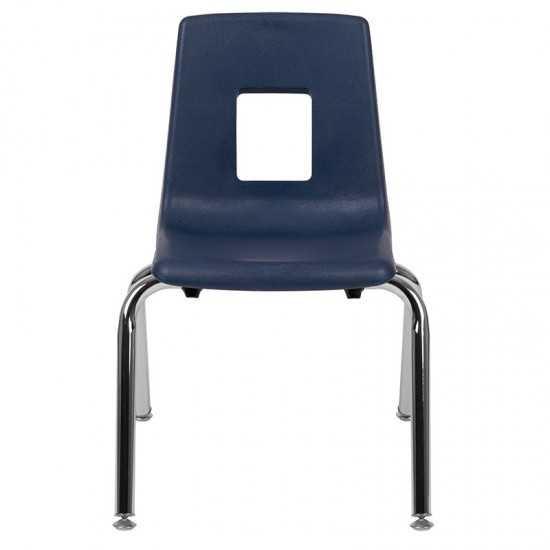 Advantage Navy Student Stack School Chair - 14-inch