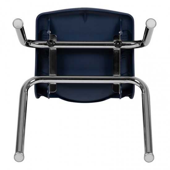 Advantage Navy Student Stack School Chair - 14-inch