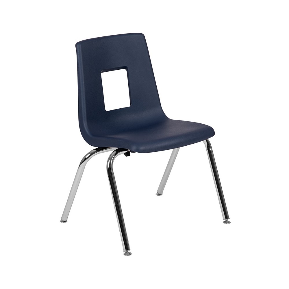 Advantage Navy Student Stack School Chair - 16-inch