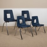 Advantage Navy Student Stack School Chair - 16-inch