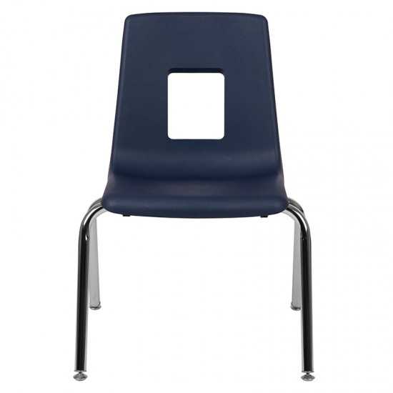 Advantage Navy Student Stack School Chair - 16-inch