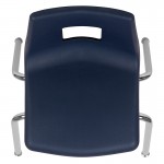 Advantage Navy Student Stack School Chair - 16-inch