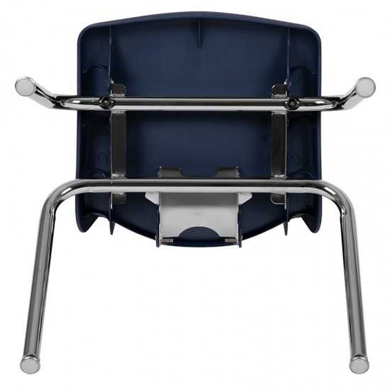 Advantage Navy Student Stack School Chair - 16-inch