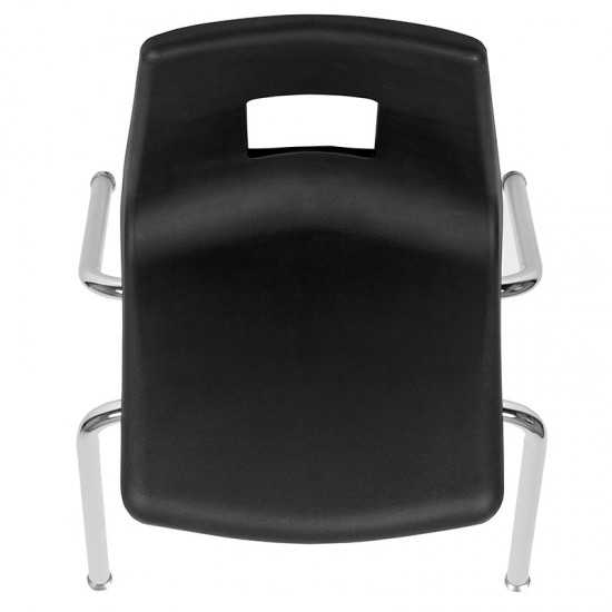 Advantage Black Student Stack School Chair - 18-inch