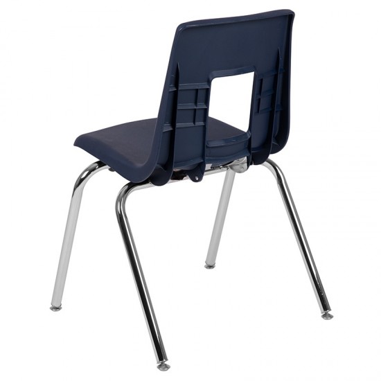 Advantage Navy Student Stack School Chair - 18-inch