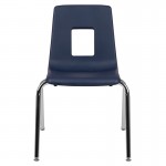 Advantage Navy Student Stack School Chair - 18-inch