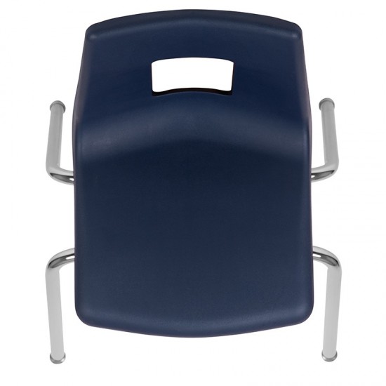 Advantage Navy Student Stack School Chair - 18-inch