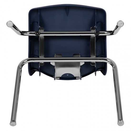 Advantage Navy Student Stack School Chair - 18-inch