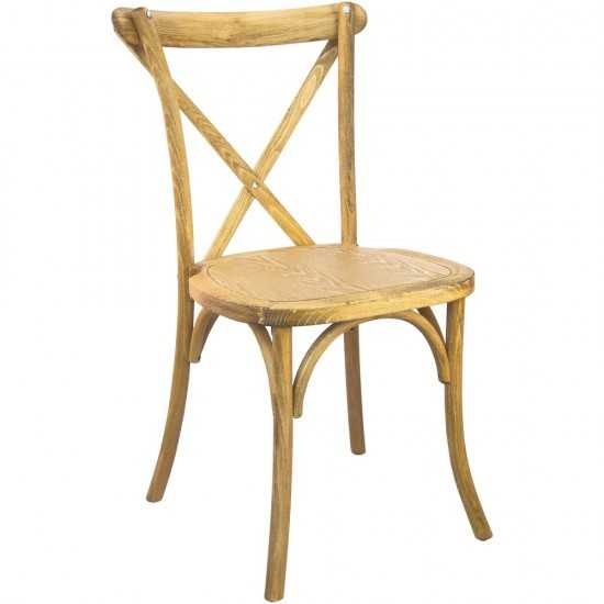 Advantage Hand Scraped Natural X-Back Chair