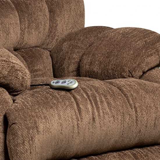 Massaging Columbia Mushroom Microfiber Rocker Recliner with Heat Control