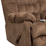 Massaging Columbia Mushroom Microfiber Rocker Recliner with Heat Control