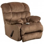 Massaging Sharpei Espresso Microfiber Rocker Recliner with Heat Control