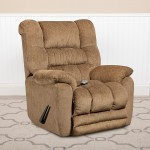 Massaging Temptation Fawn Microfiber Rocker Recliner with Heat Control