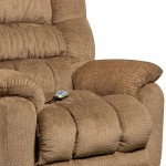 Massaging Temptation Fawn Microfiber Rocker Recliner with Heat Control
