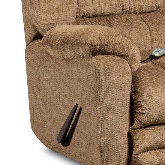 Massaging Temptation Fawn Microfiber Rocker Recliner with Heat Control