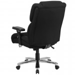 24/7 Intensive Use Big & Tall 400 lb. Rated Black Fabric Executive Ergonomic Office Chair with Lumbar Knob