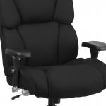 24/7 Intensive Use Big & Tall 400 lb. Rated Black Fabric Executive Ergonomic Office Chair with Lumbar Knob