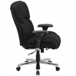 24/7 Intensive Use Big & Tall 400 lb. Rated Black Fabric Executive Ergonomic Office Chair with Lumbar Knob