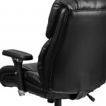 24/7 Intensive Use Big & Tall 400 lb. Rated Black LeatherSoft Executive Lumbar Ergonomic Office Chair