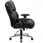 24/7 Intensive Use Big & Tall 400 lb. Rated Black LeatherSoft Executive Lumbar Ergonomic Office Chair