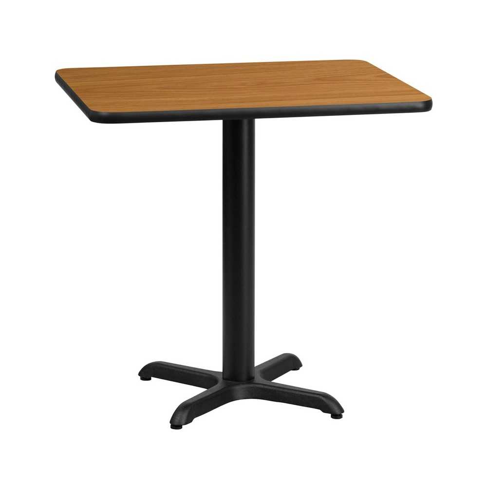 24'' x 30'' Rectangular Natural Laminate Table Top with 22'' x 22'' Table Height Base 24'' x 30'' Rectangular Natural Laminate Table Top with 22'' x 22'' Table Height Base