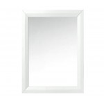 24 in. Framed Mirror in White