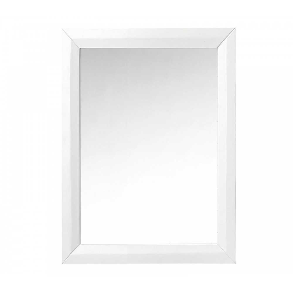 24 in. Framed Mirror in White