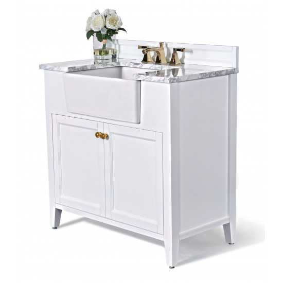 Adeline 36 in. Bath Vanity Set in White