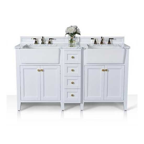 Adeline 60 in. Bath Vanity Set in White